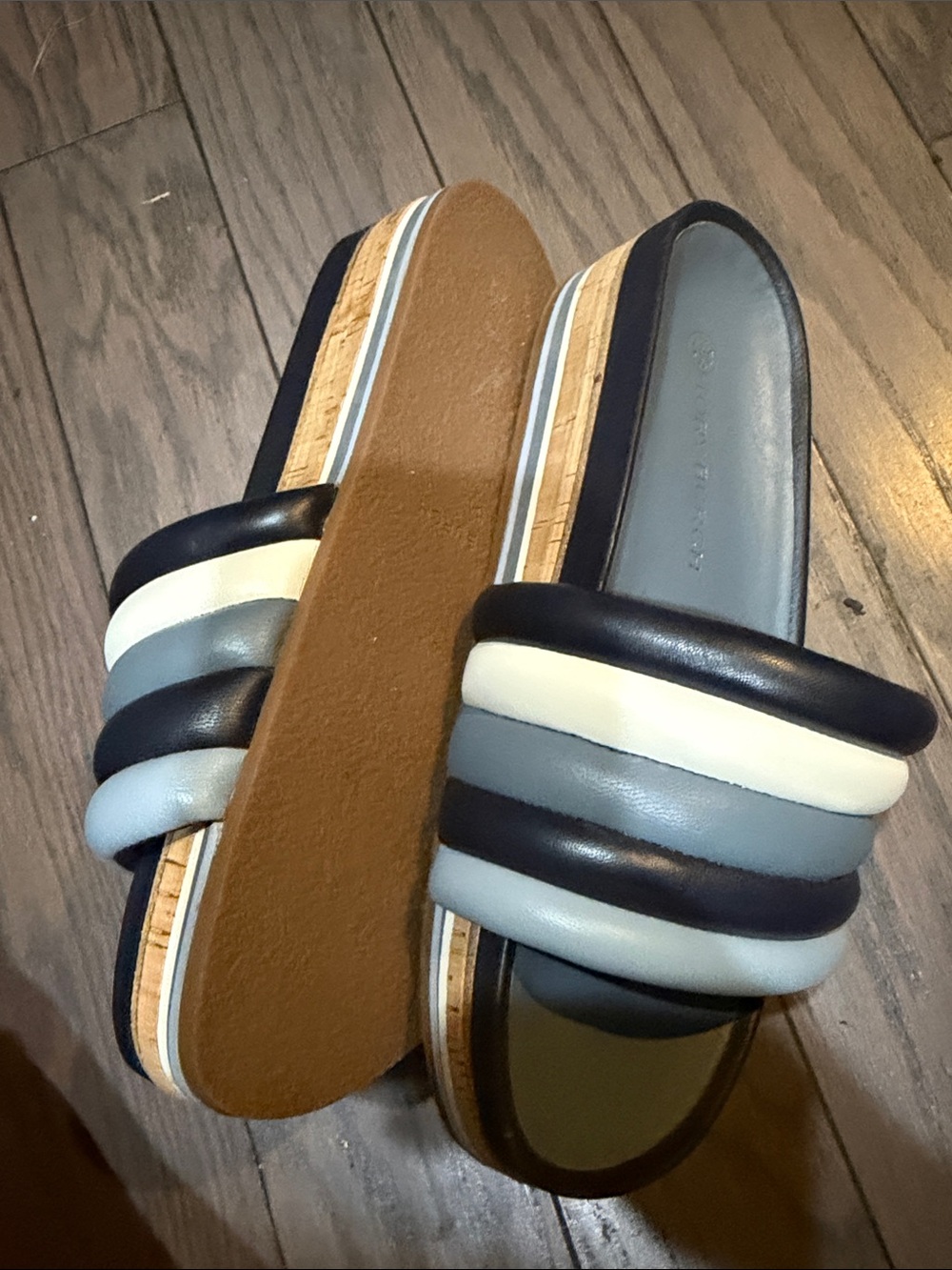Tory Burch Colorblock Quilted Platform Sandals 8,5 - Picture 2 of 4